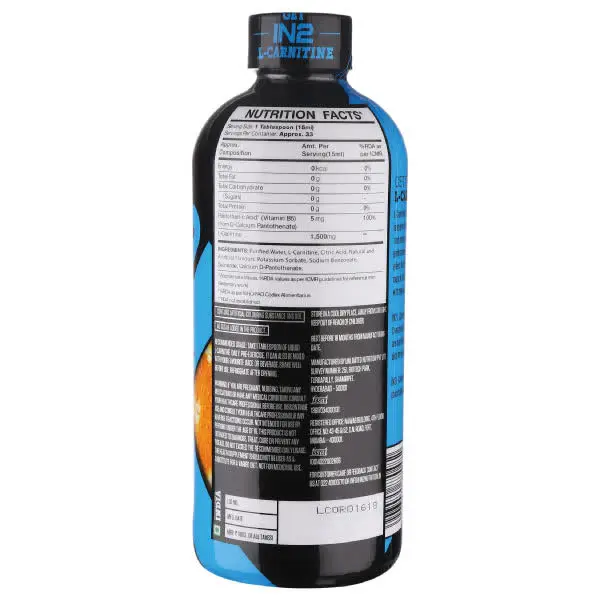 IN2 L-Carnitine Nutrition Facts