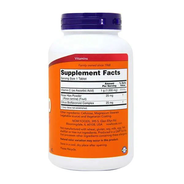 Now C 1000 Tablets Supplement Facts