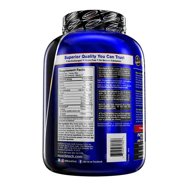 Muscletech Nitrotech Iso Whey Protein Supplement Facts