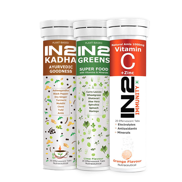 Buy IN2 Kadha, IN2 Super Greens, & IN2 Natural Vitamin C