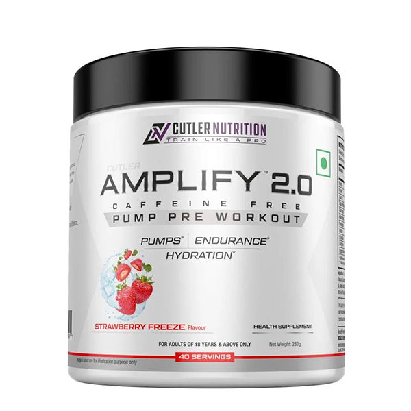 Cutler Nutrition, Amplify 2.0, Pump Pre Workout, Caffeine Free, Peach Mango